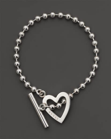 gucci sterling silver heart bracelet.